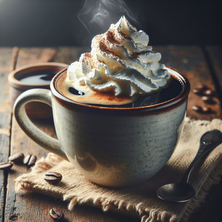 café quente com chantilly caseiro para aquecer