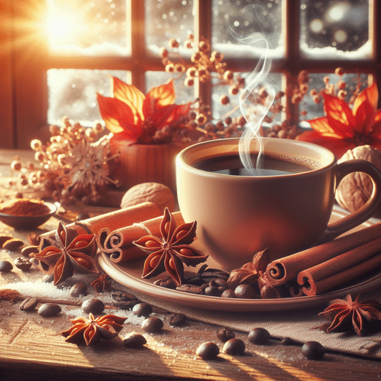 café aromático com especiarias quentes