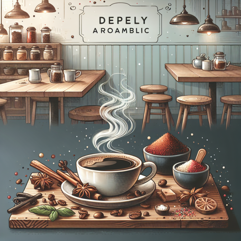 café aromático com especiarias simples