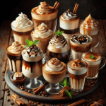 drinks de café para sobremesa de dar água na boca