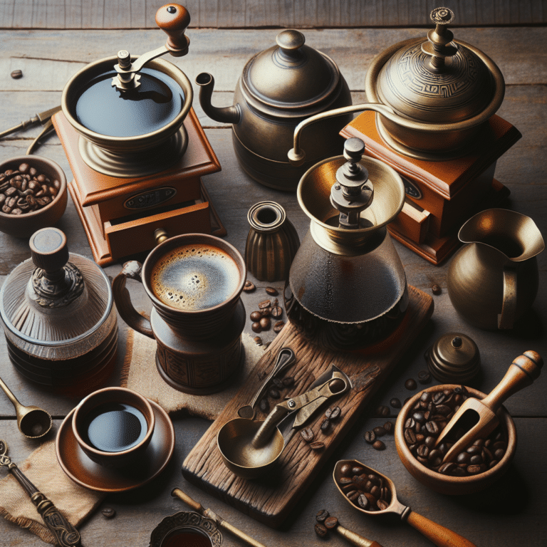 utensílios de café artesanal