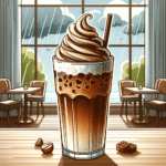 café gelado com creme de avelã